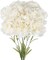 8 pcs White Artificial Carnations – Silk Flowers for Wedding & Home Decor